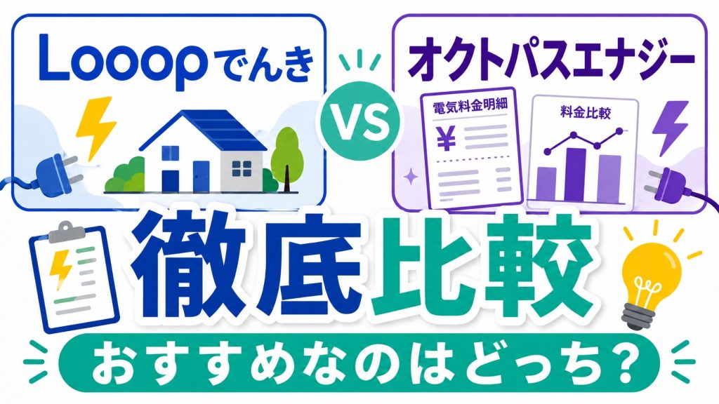 Looopでんきとオクトパスエナジー徹底比較おすすめなのはどっち？